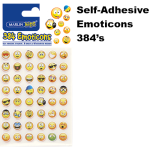Marlin self adhesive labels - 384 assorted Smiley faces stickers 